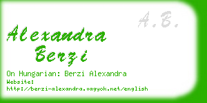 alexandra berzi business card